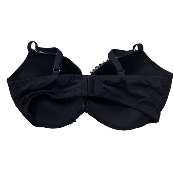 Victorias Secret Dream Angels Push-Up Bra 38DD Black Lace Adjustable Straps Unde - Picture 8 of 10